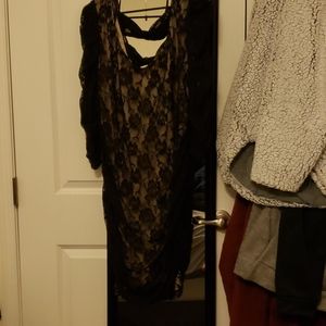 Reposh Torrid Lace Body Con Open Back Dress